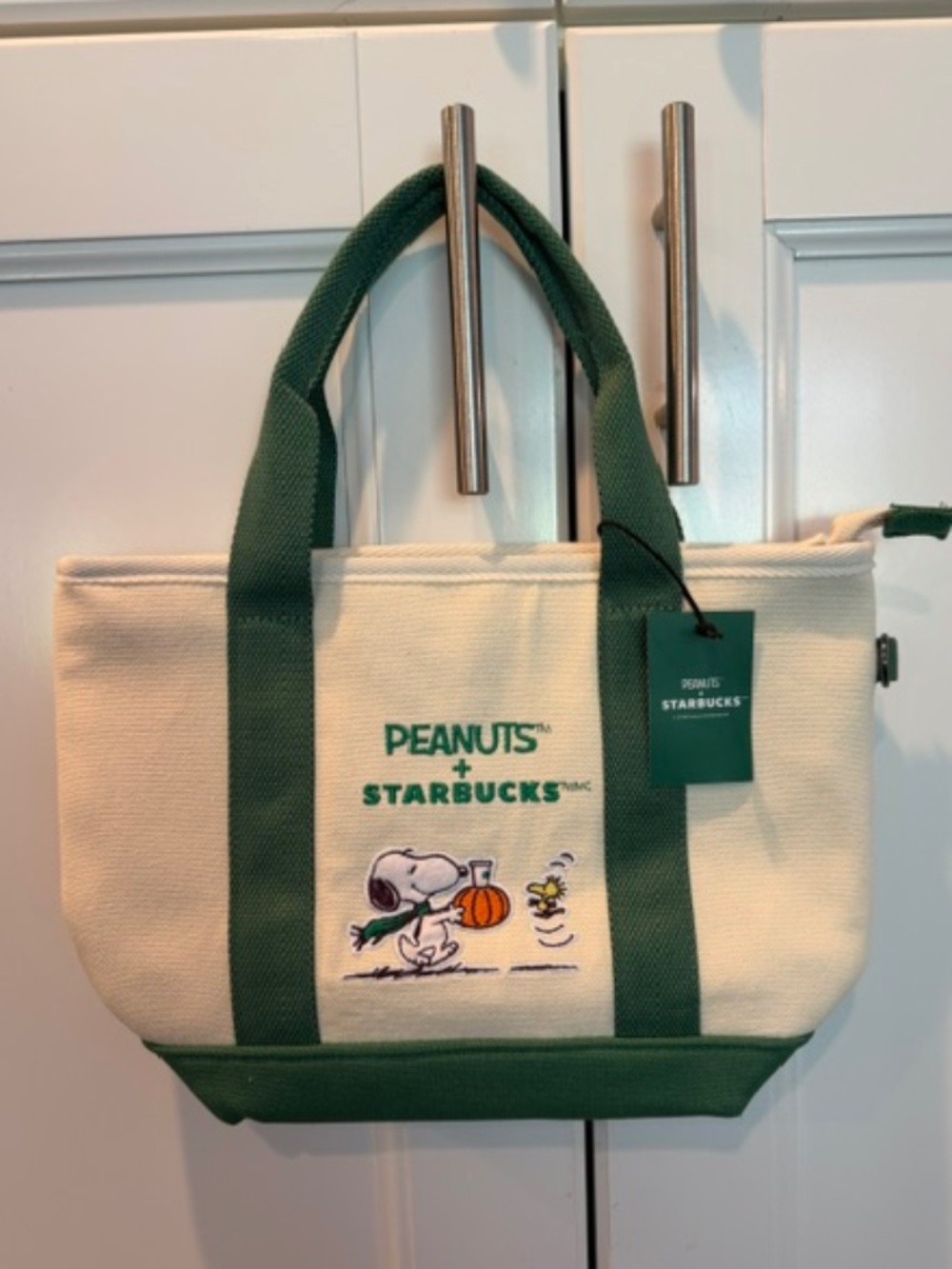 Starbucks x Peanuts Snoopy Canvas Tote Bag - NEW w/tags - Picture 2 of 4